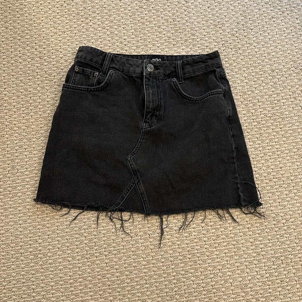 BDG Black denim skirt